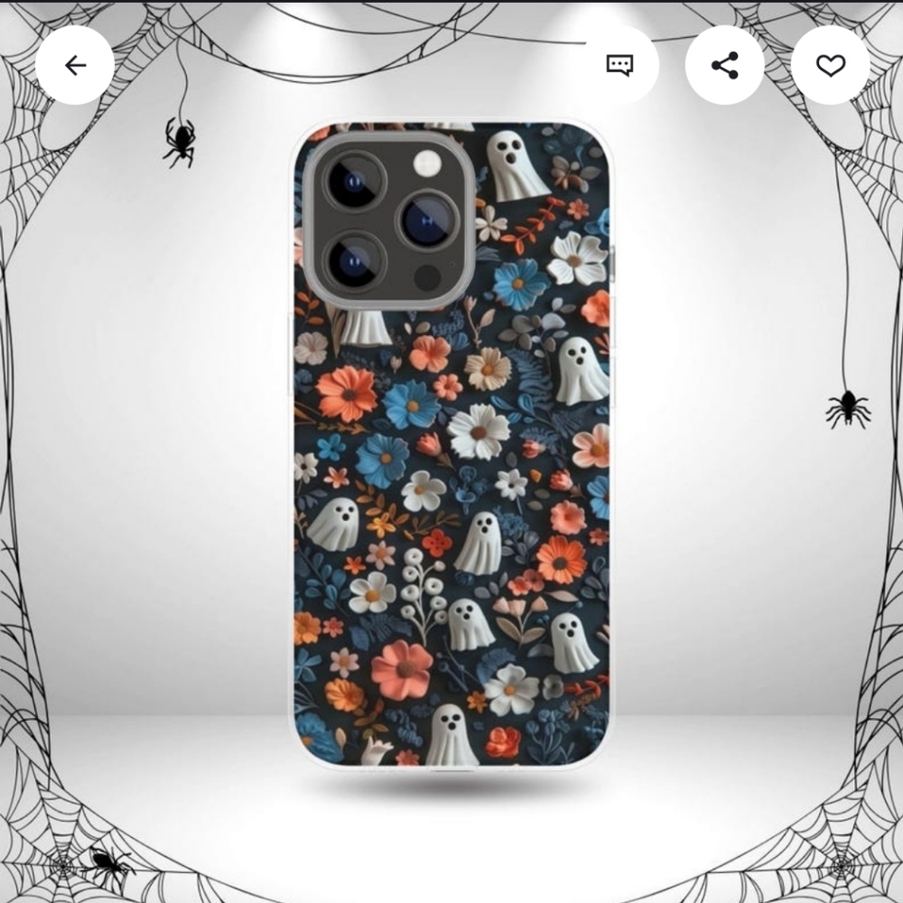 S25 Ultra Flowery Ghosty Case